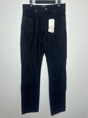 Zara The Panelled Slim Black Jeans Size 6